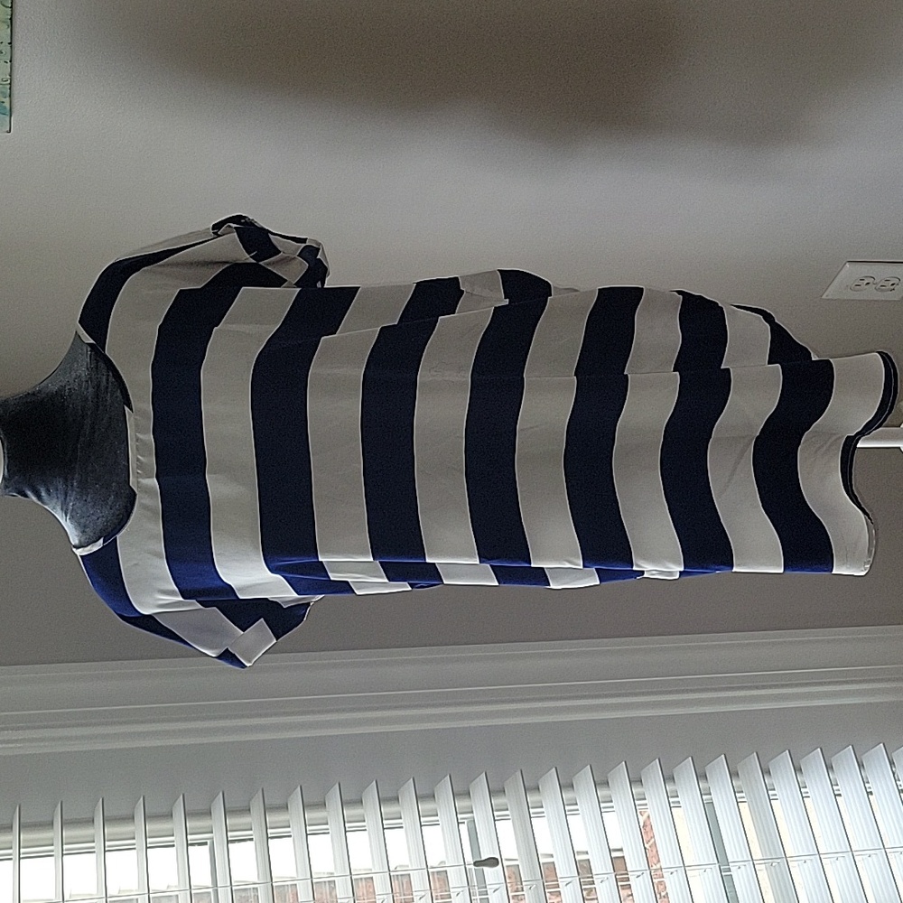Womens Nvy and White Dress Size L